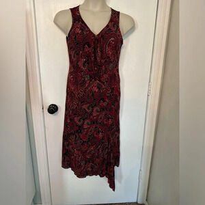 Vintage Red Paisley Y2K Kathie Lee Collection Dress size Medium 8/10 #1334